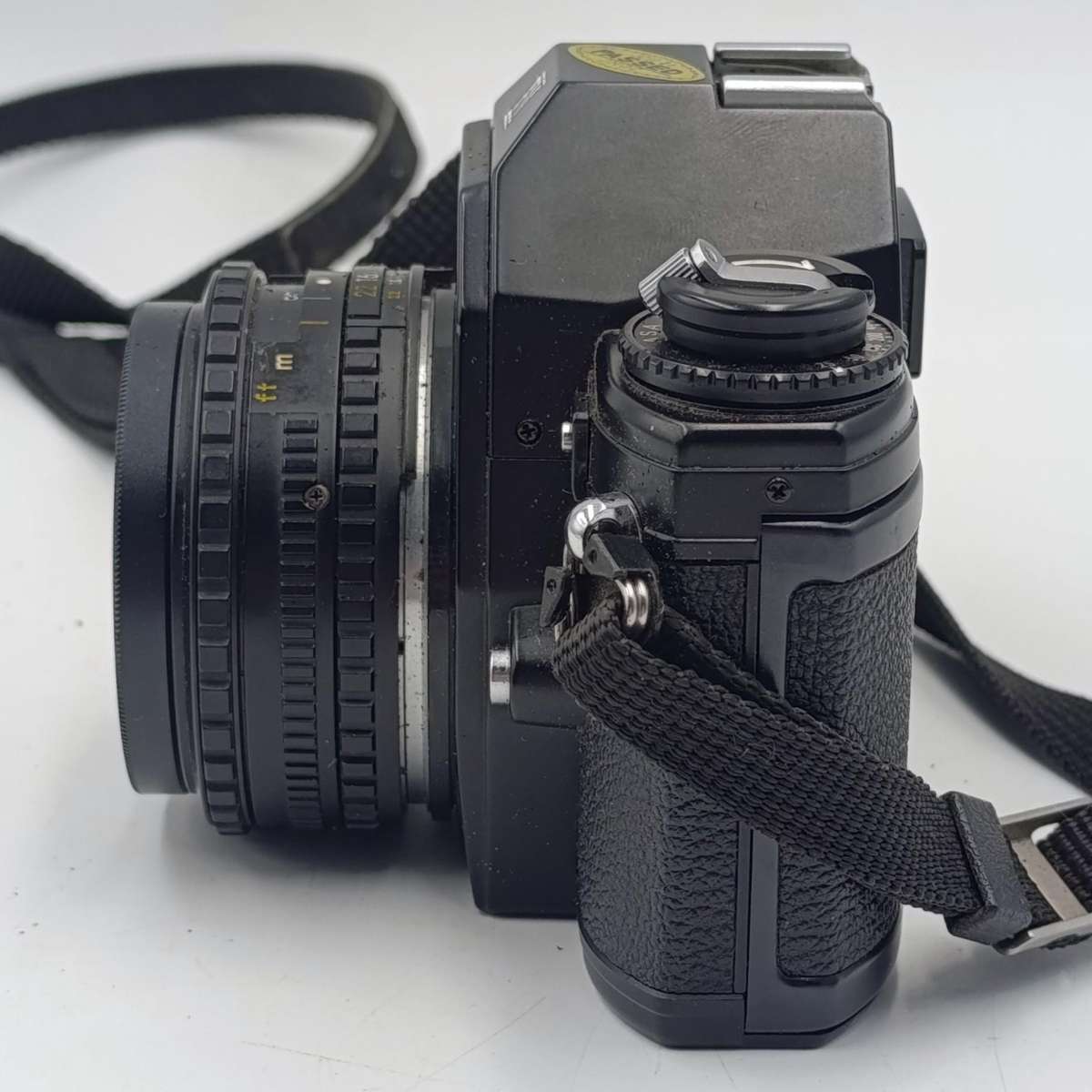 Vintage Nikon M90 35mm film camera with Nikon Series E 1:1.8 50mm lens - shutter firing