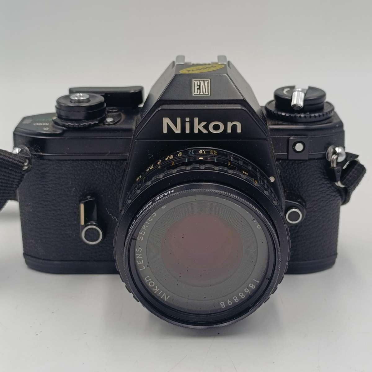 Vintage Nikon M90 35mm film camera with Nikon Series E 1:1.8 50mm lens - shutter firing