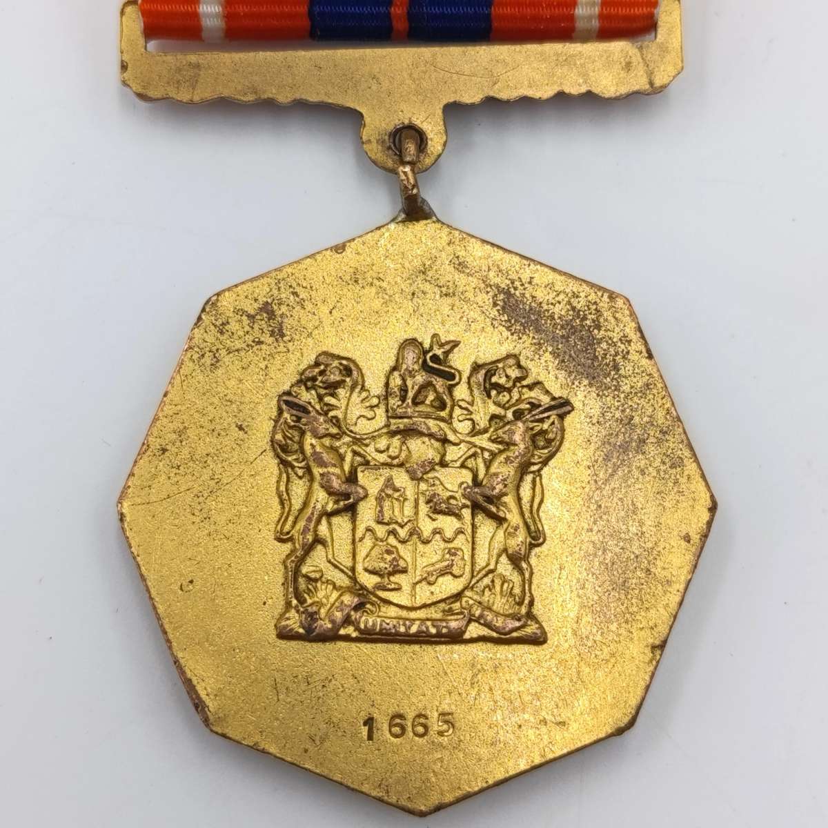 SADF Pro Patria medal with very low number #1665 - Swivel type - some front damage