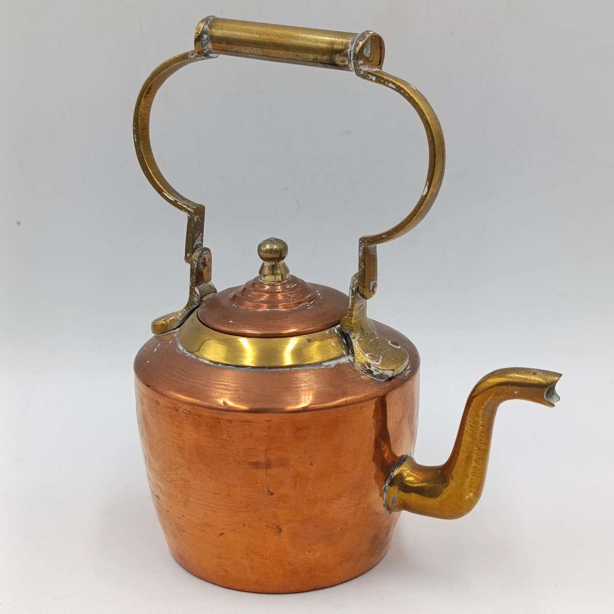 Antique Copper and brass mini kettle