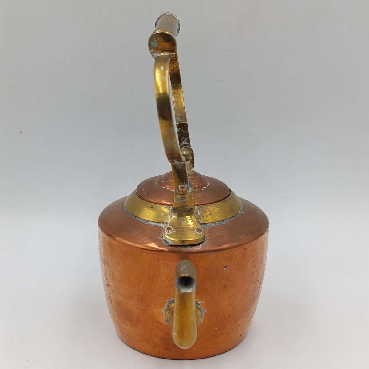 Antique Copper and brass mini kettle