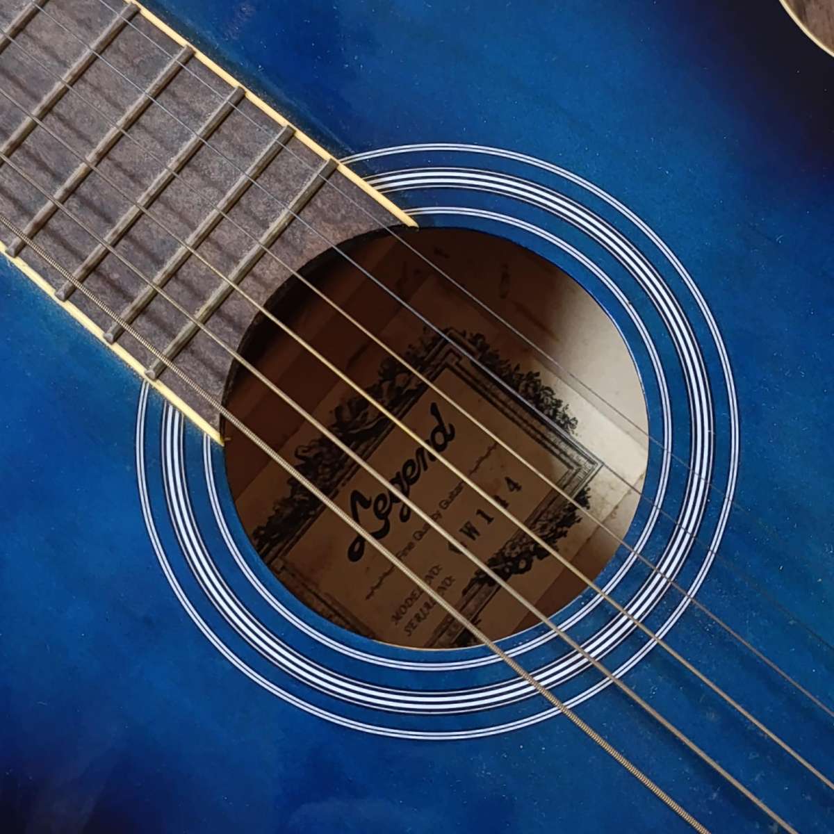 Legend GW 144 blue accoustic guitar in bag