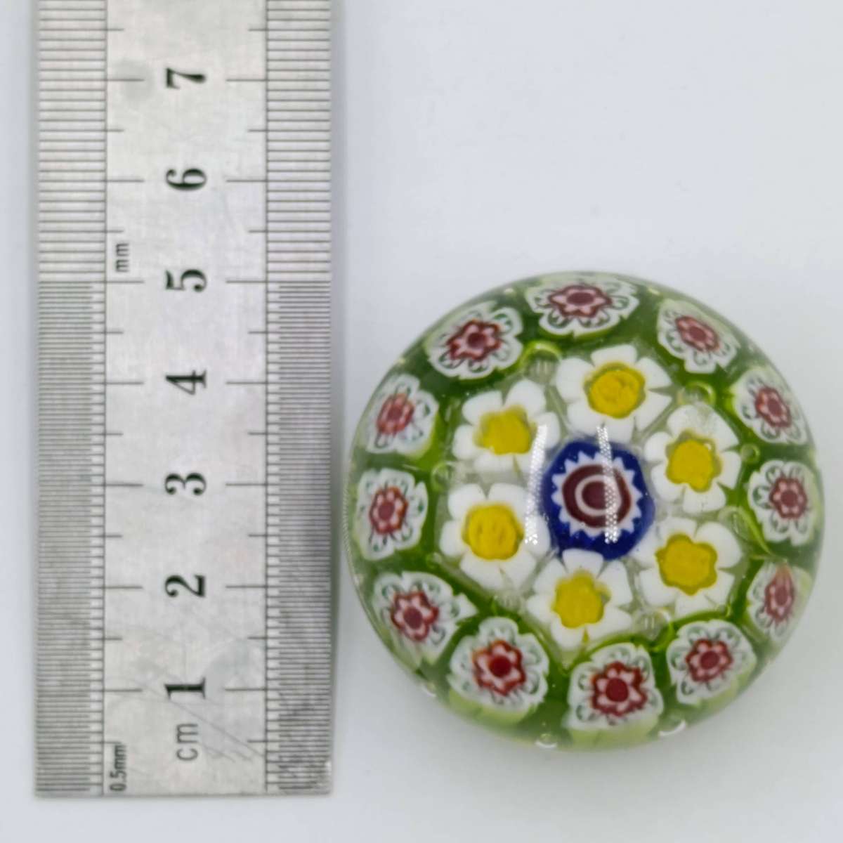 Vintage Millefiori handmade glass paperweight