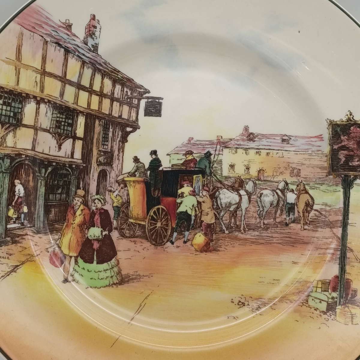 Royal Doulton old English Coaching scenes porcelain plate