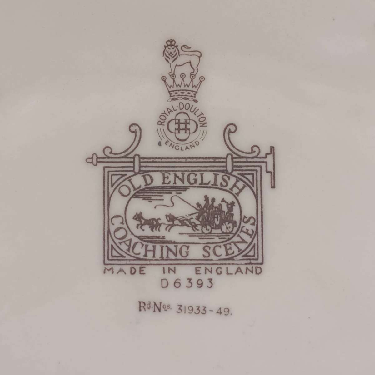 Royal Doulton old English Coaching scenes porcelain plate
