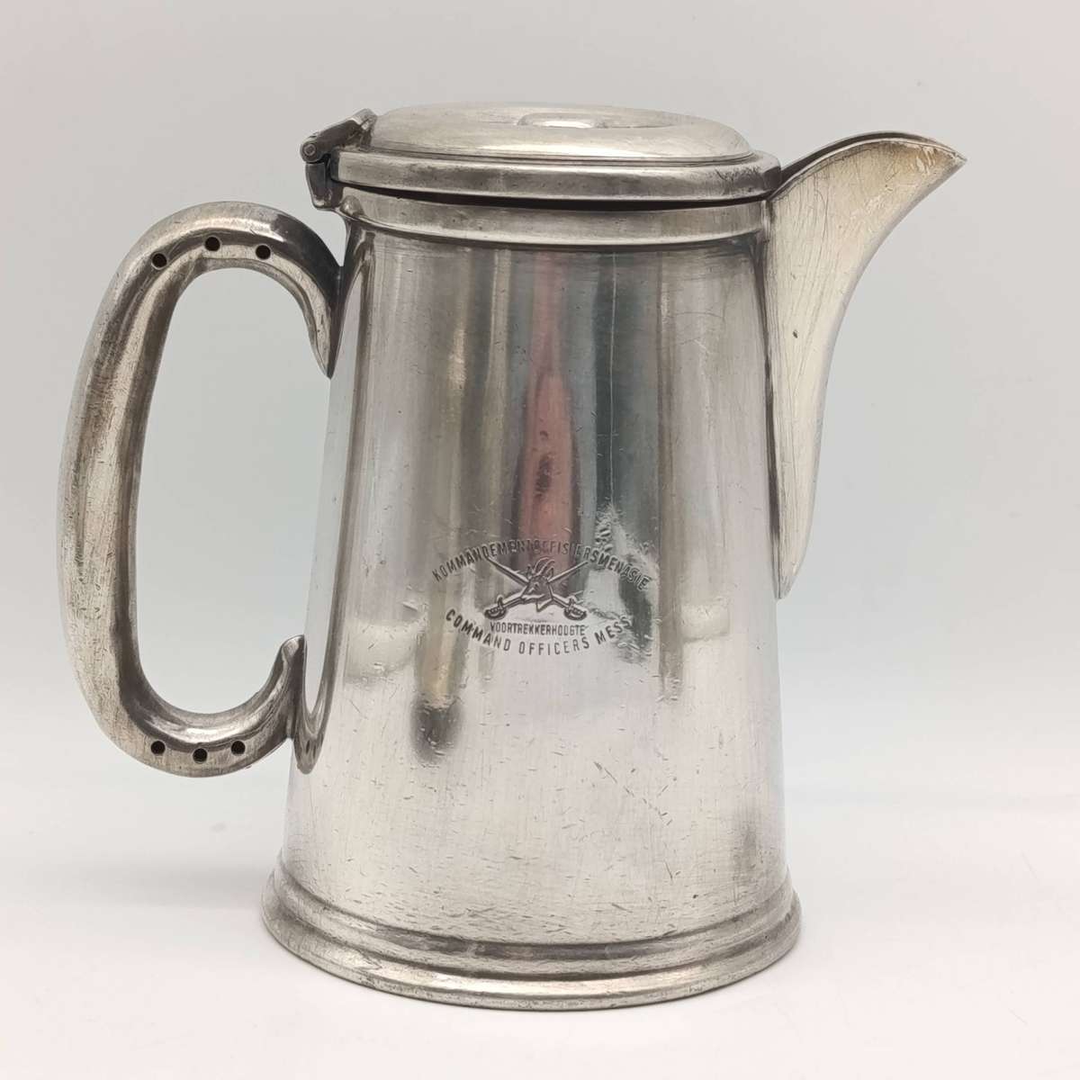 Set of 5 SADF command officers Mess Voortrekkerhoogte silverplated pieces