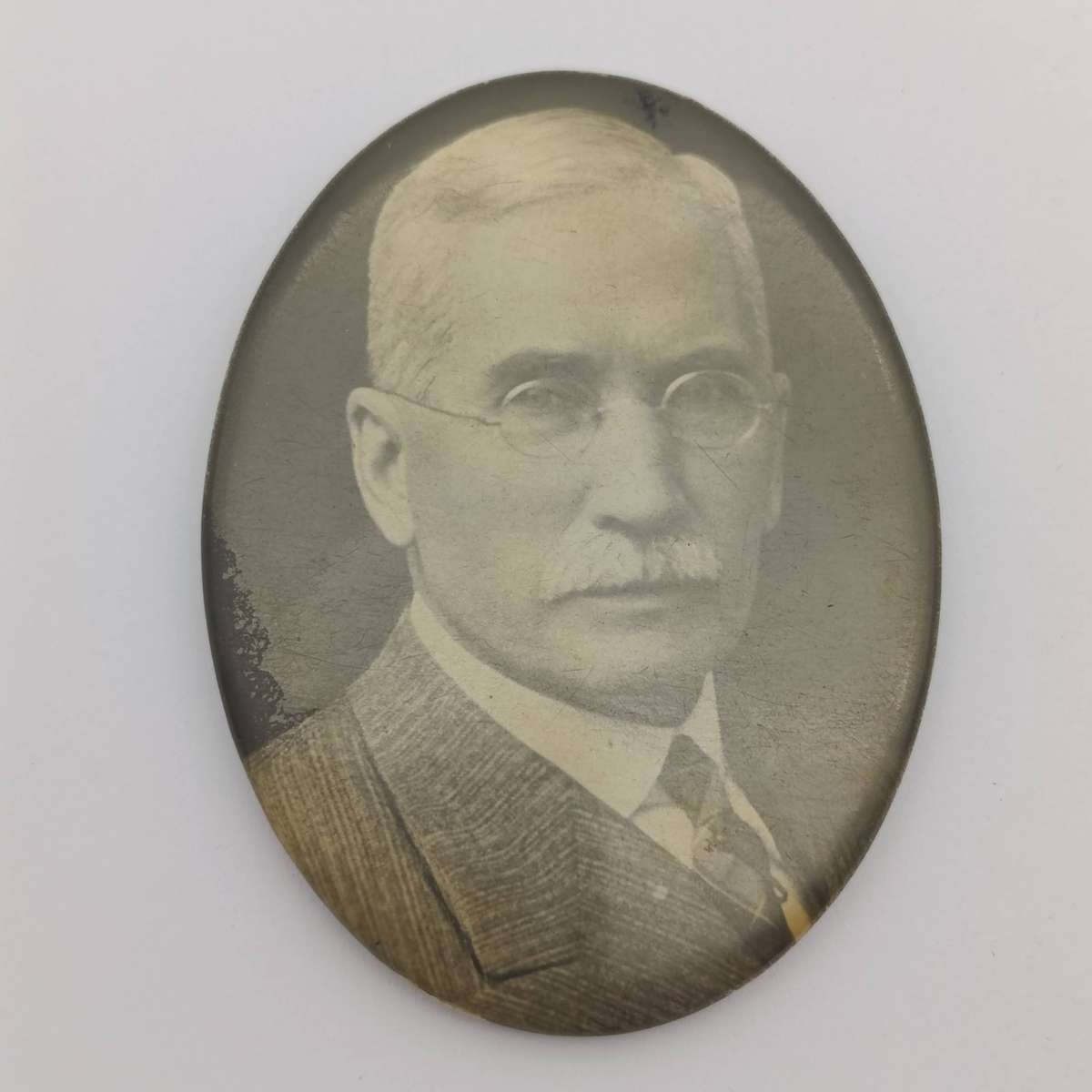 Rare General JBM Hertzog pocket mirror keepsake - mirror cracked - JJ Fouche, Volksrust