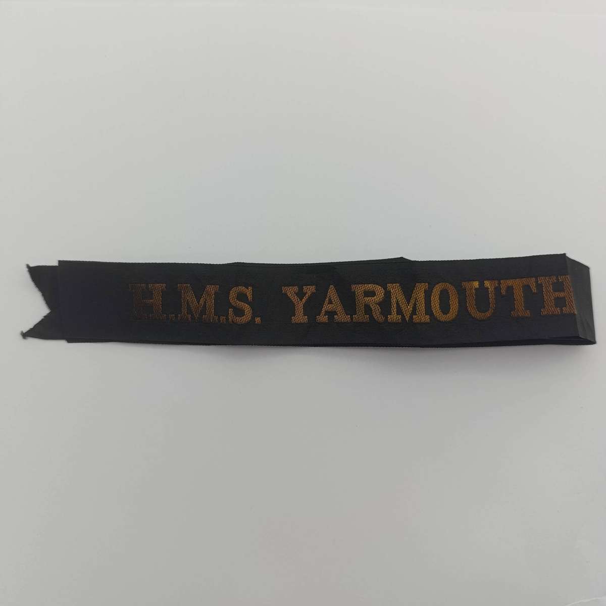 Royal Navy H.M.S Yarmouth Cap tally