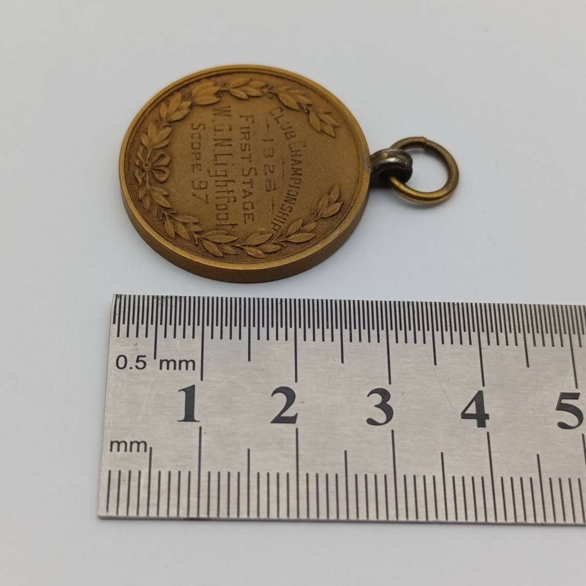 1926 Grahamstown Rifle club championship fob medal awarded to W.G.N Lightfoot