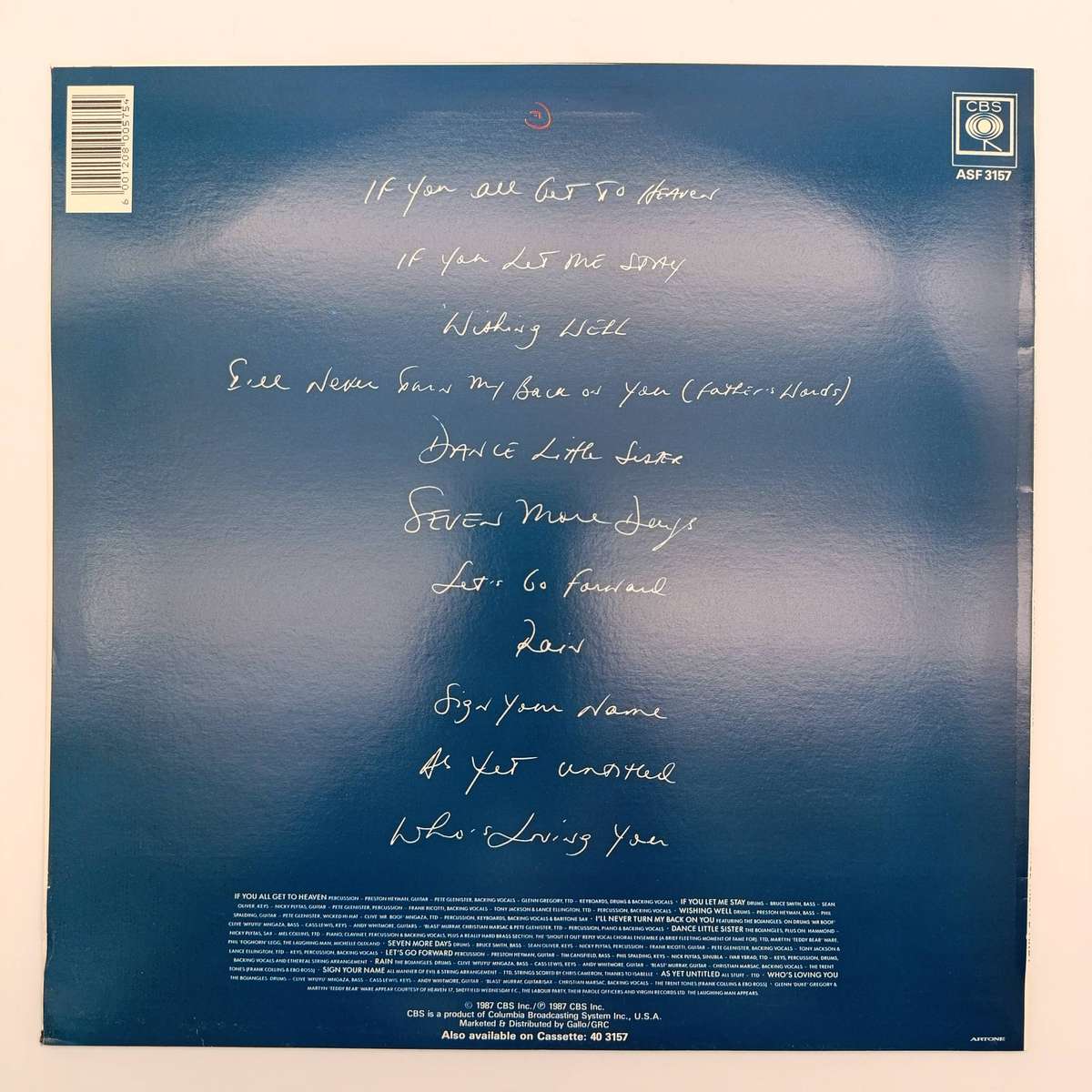 Record  Terence Trent D'ARBY - Introducing The Hardline According to Terence Trent D'ARBY . Released