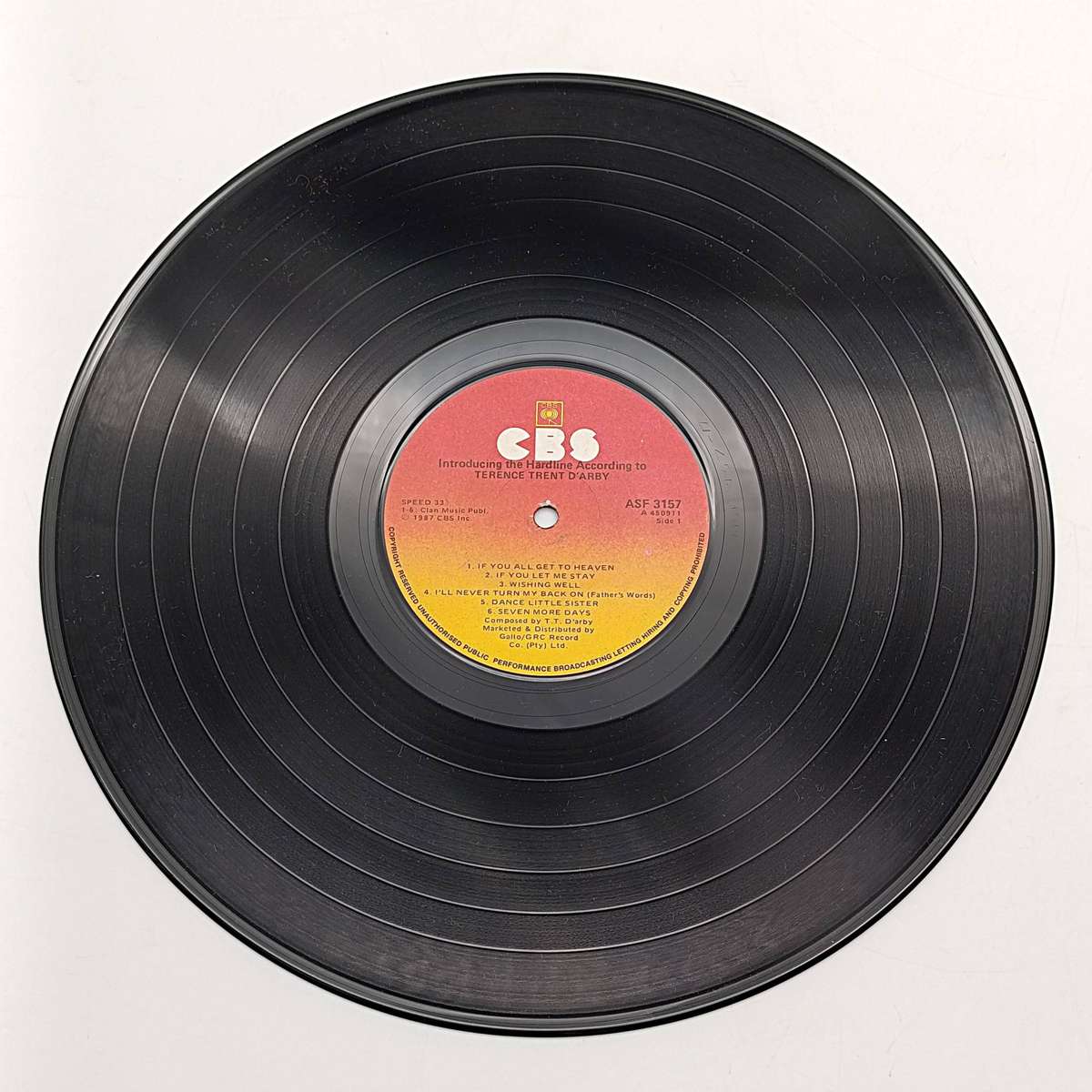 Record  Terence Trent D'ARBY - Introducing The Hardline According to Terence Trent D'ARBY . Released