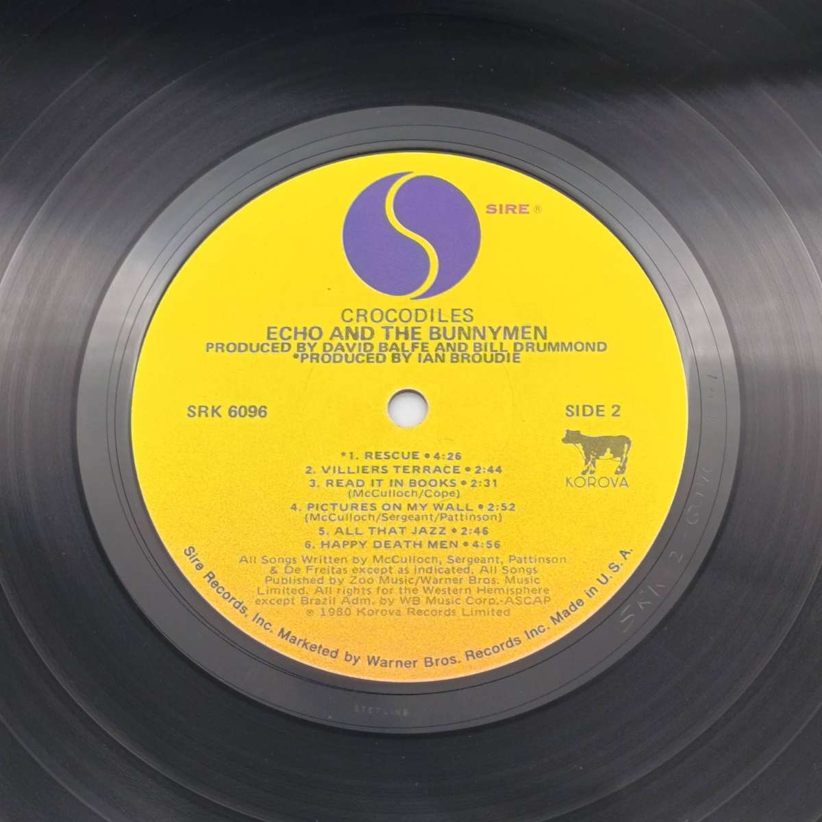 Record Echo And The Bunnymen - Crocodiles  Released 1980 United States  Media - Very Good Plus (VG+)