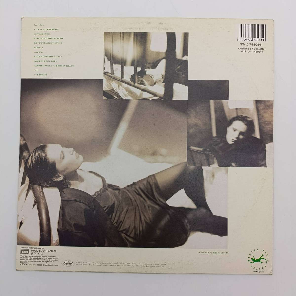 Record  Martha Davis - Policy  Released 1987 South Africa Printings  Media - Very Good Plus (VG+)