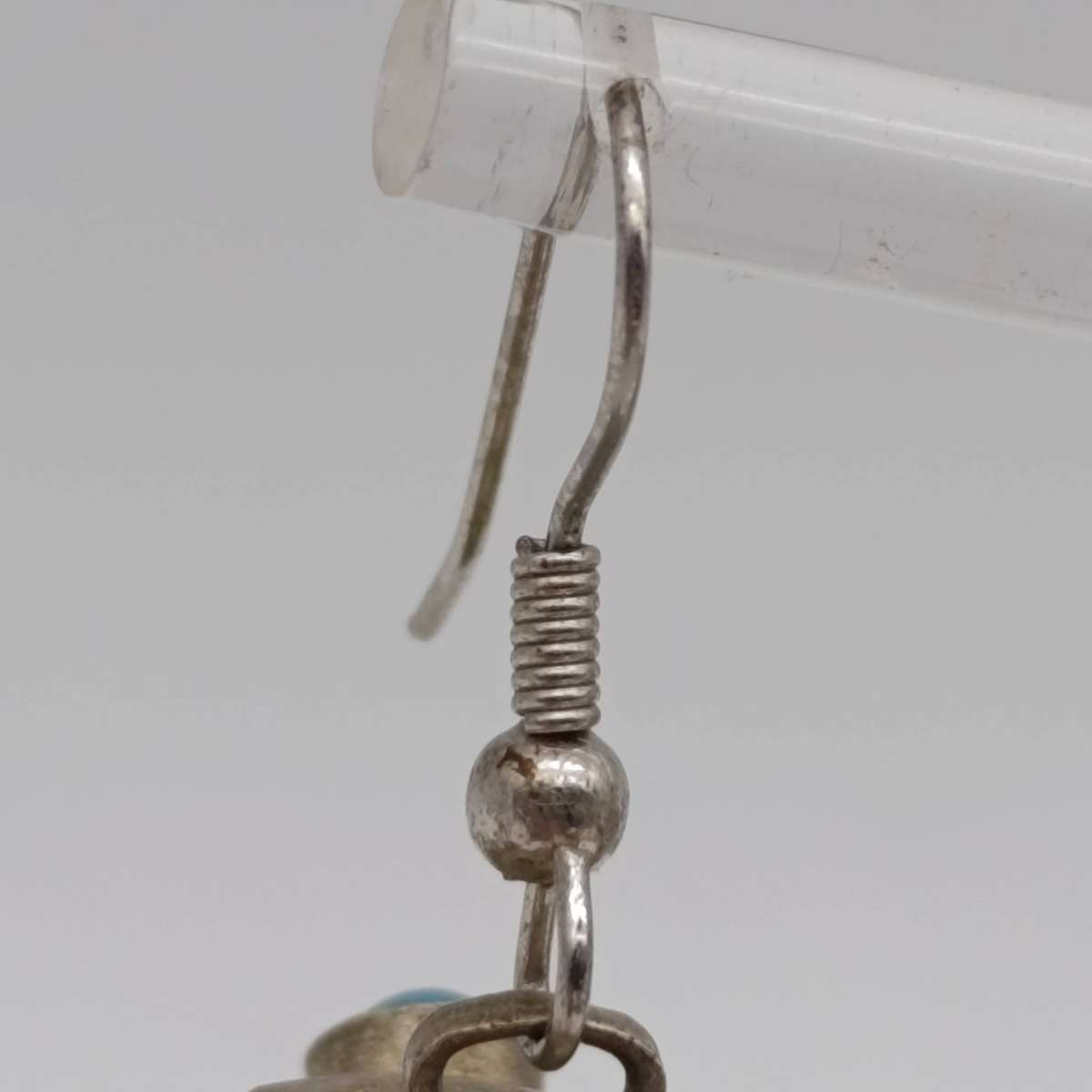 Judaica Moroccan antique silver earrings - weight 51g - with small bells