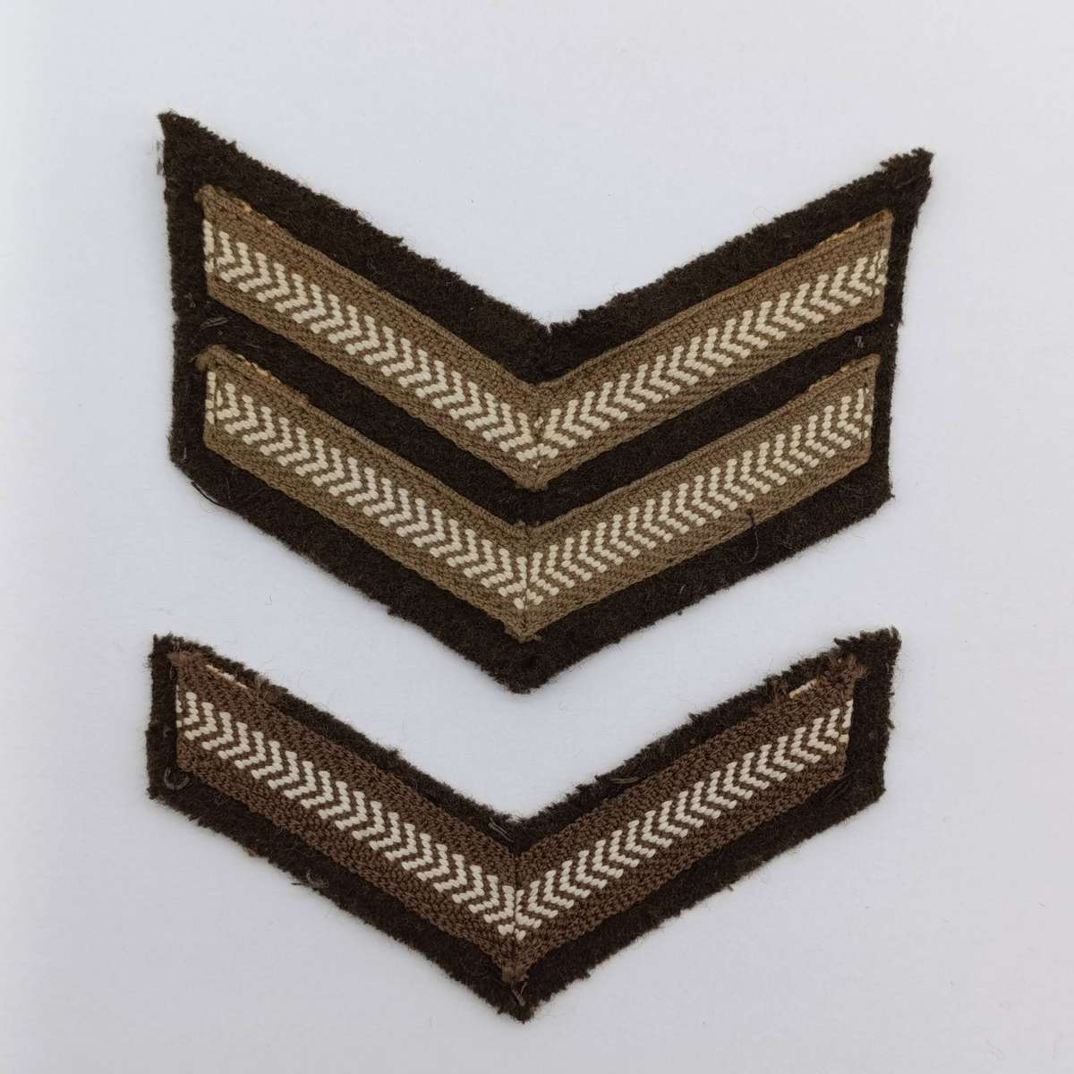 Pair of SADF Corporal and Lance corporal rank stripes