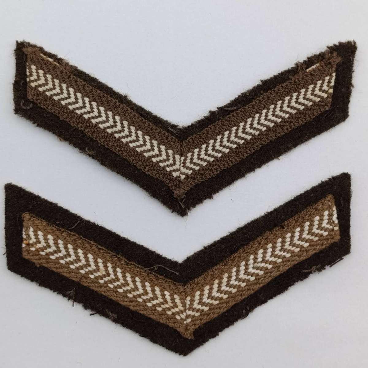 Pair of SADF Corporal and Lance corporal rank stripes