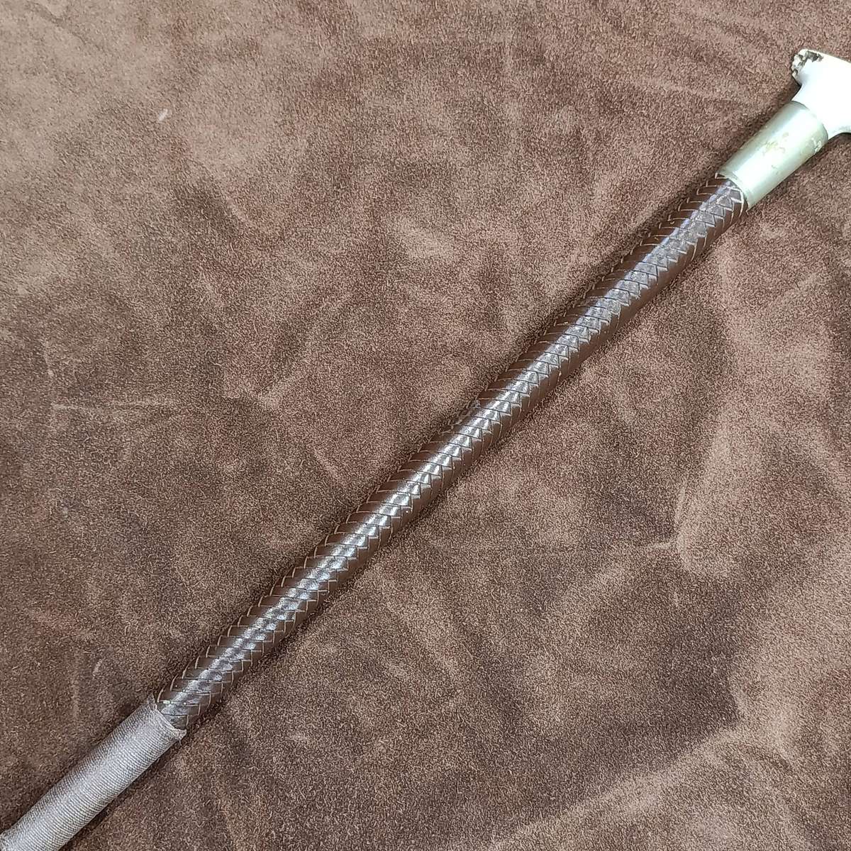 Antique Swaine Horse Whip and crop with horn, handle
