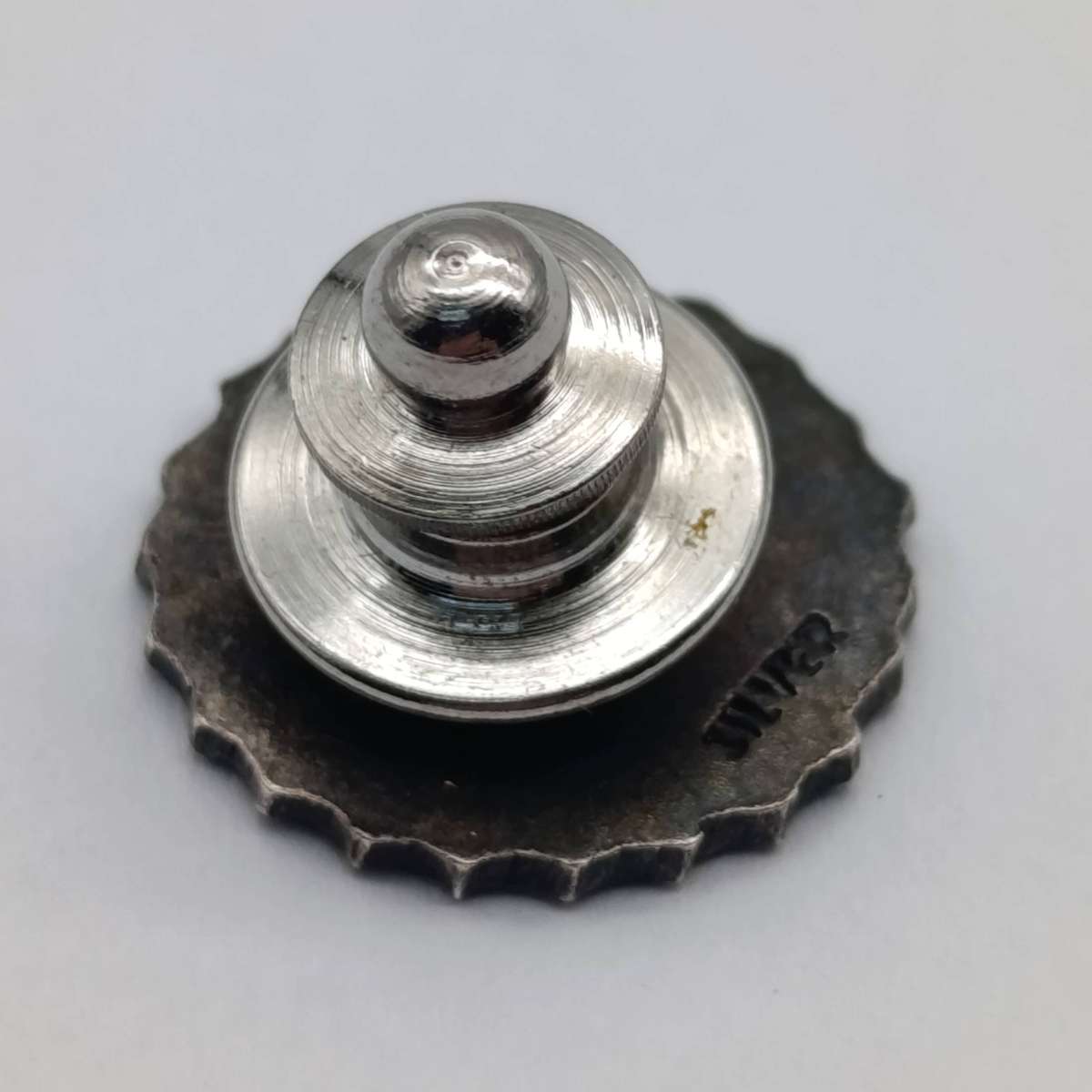 Unusual SA Railway Police silver lapel pin badge