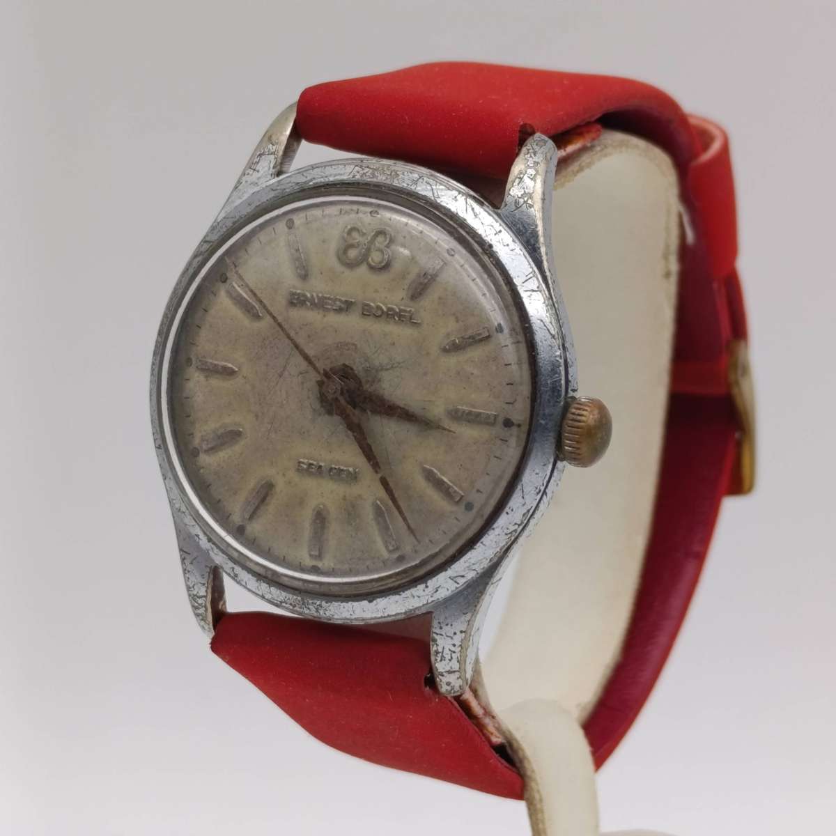 Vintage Ernest Borel Sea Gem manual wind mens watch - working