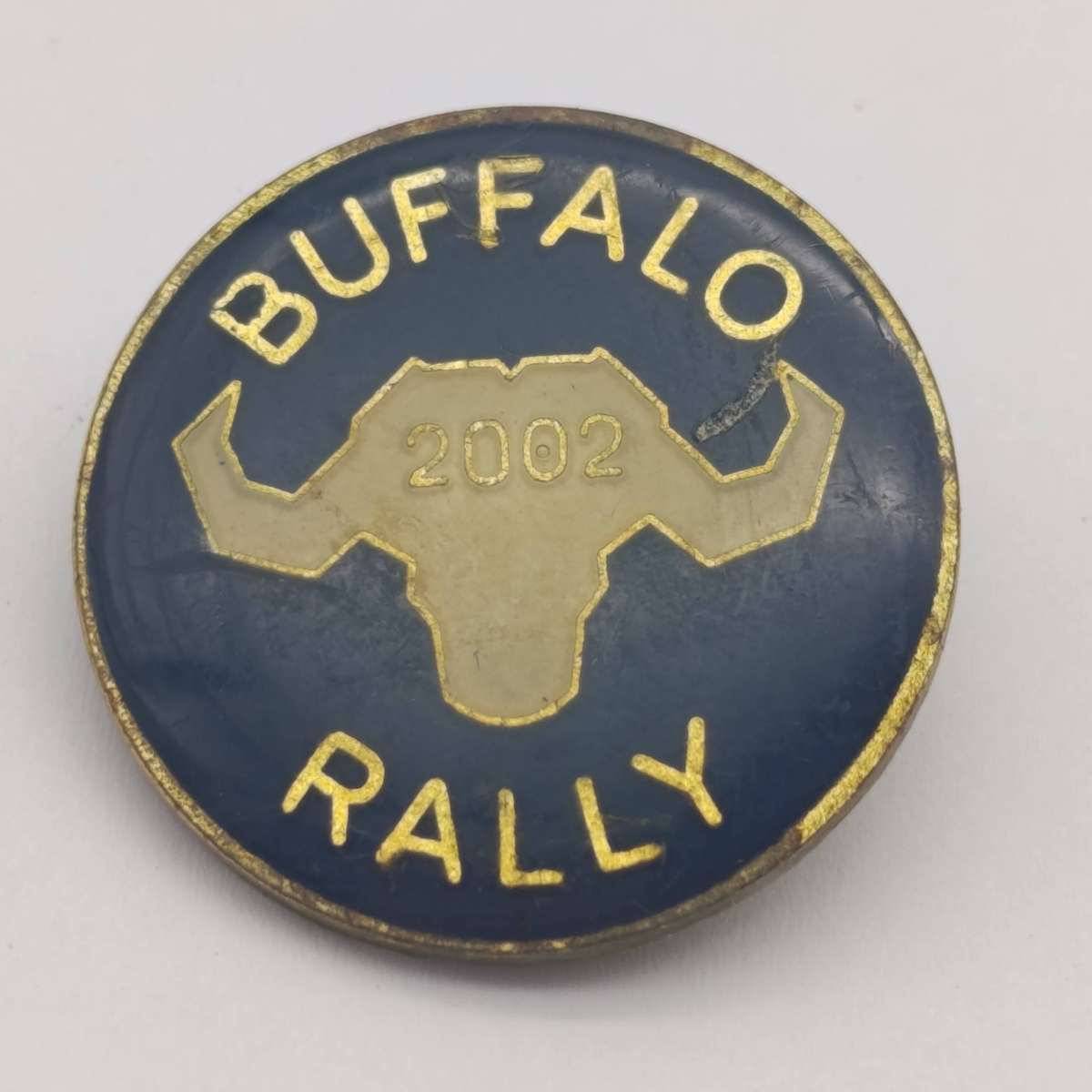 Lot of 3 Motorcycle biker Buffulo Rally badges - 1982, 1996 and 2002