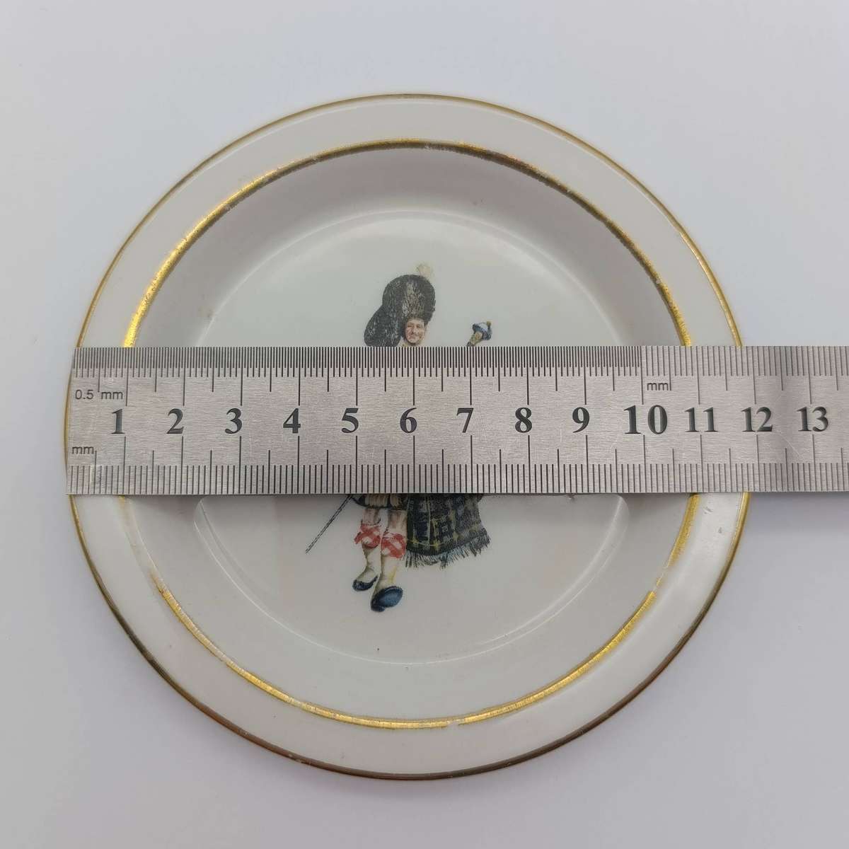 Pair of Vintage Dewar's white label whisky porcelain coasters