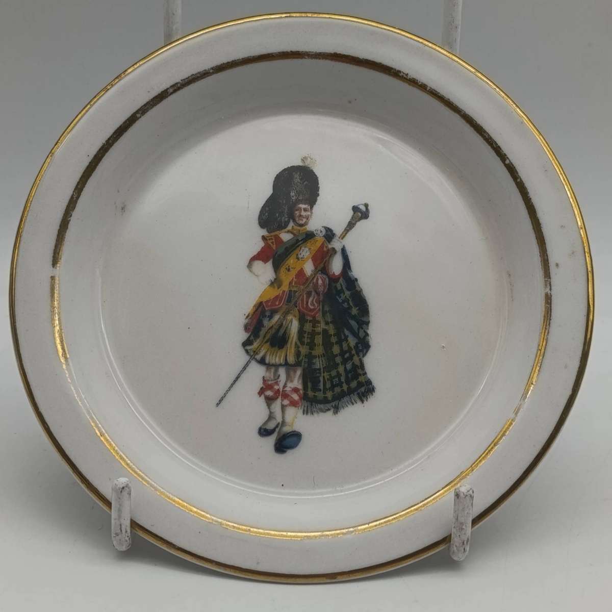 Pair of Vintage Dewar's white label whisky porcelain coasters