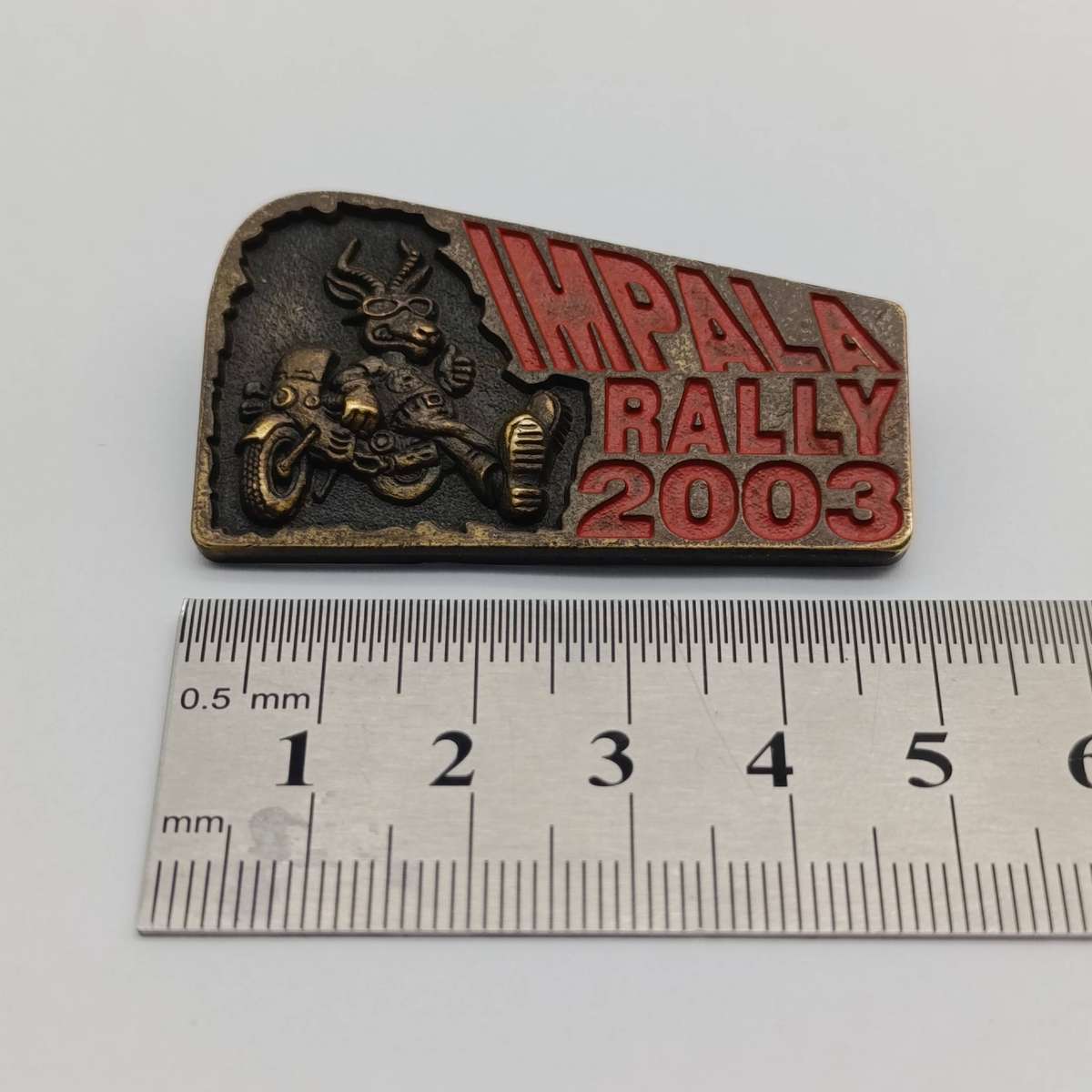 Lot of 5 Impala Rally motorcycle badges