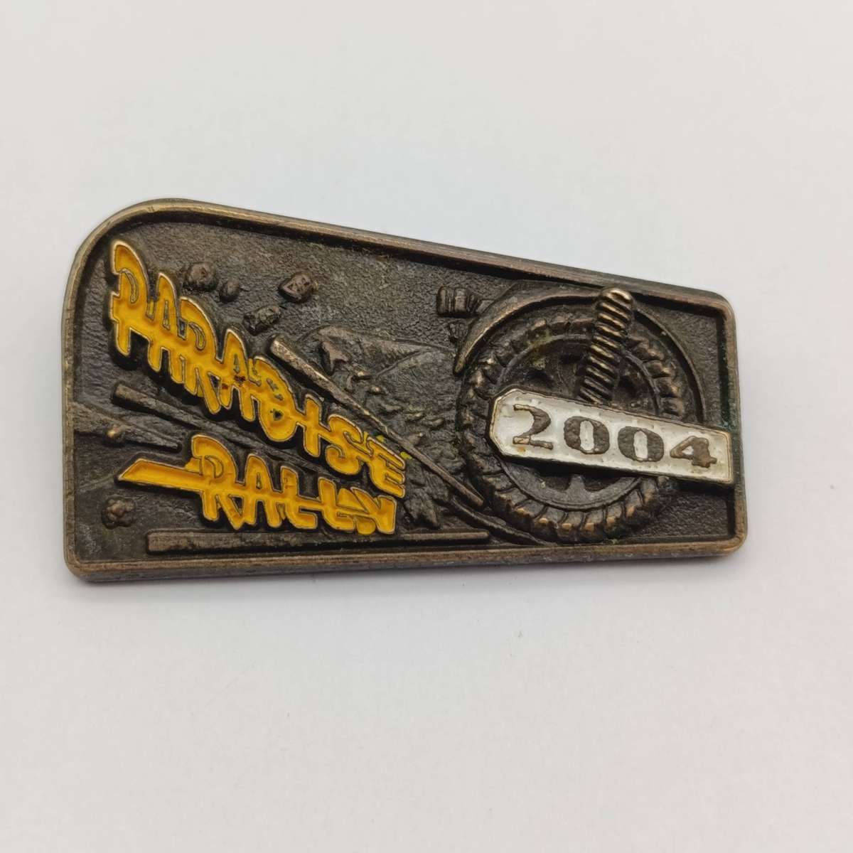 Lot of 4 Paradise Rally motorcycle badges