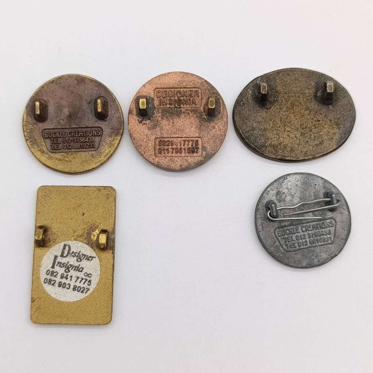 Lot of 5 Motorcycle rally badges