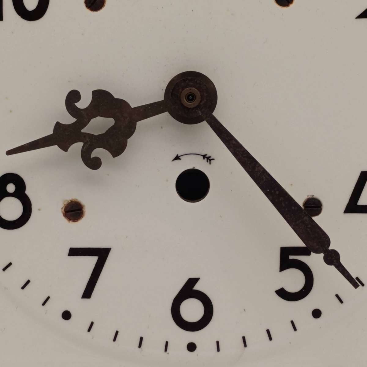 Vintage porcelain wall clock with quartz movement - not working - some minor chips