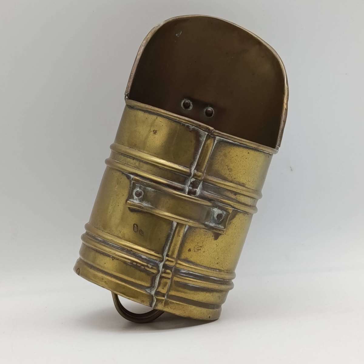 Vintage miniature brass coal scuttle