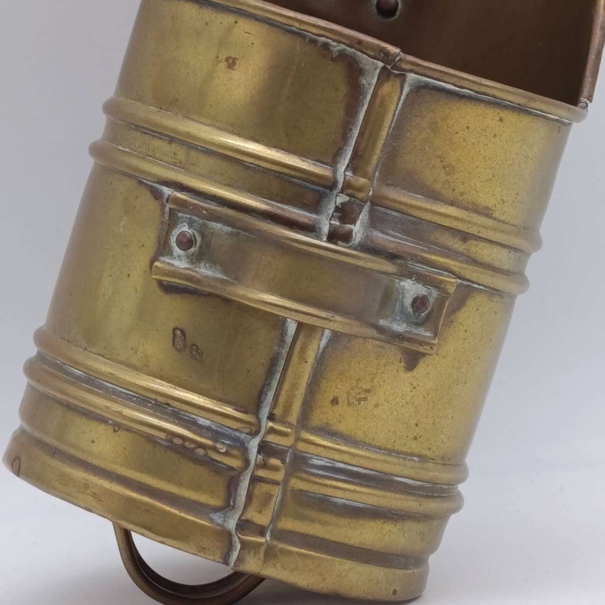 Vintage miniature brass coal scuttle