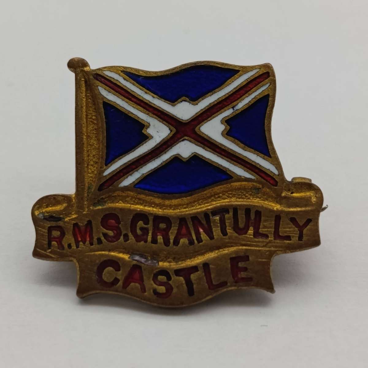 HMS Grantully Castle brooch badge
