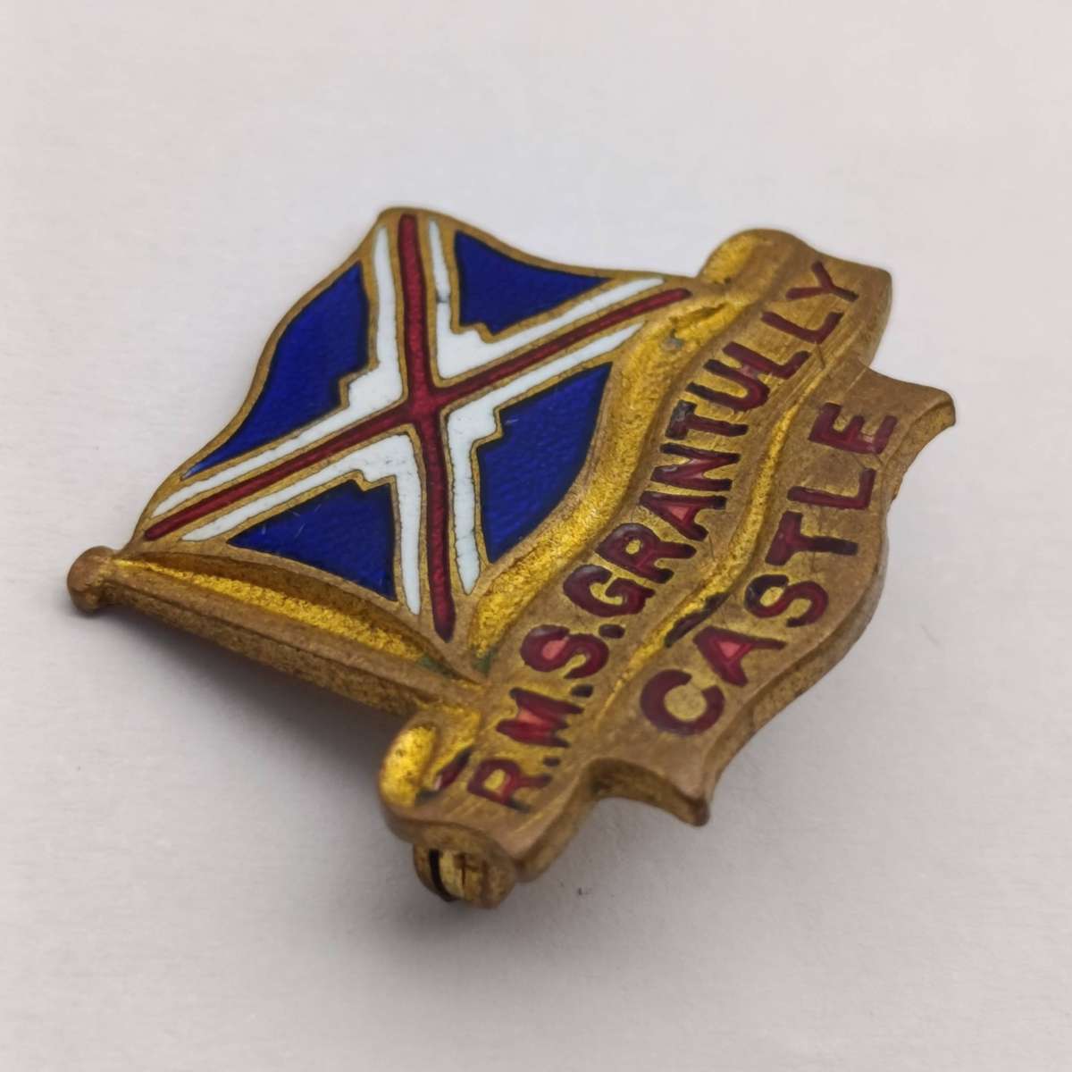 HMS Grantully Castle brooch badge