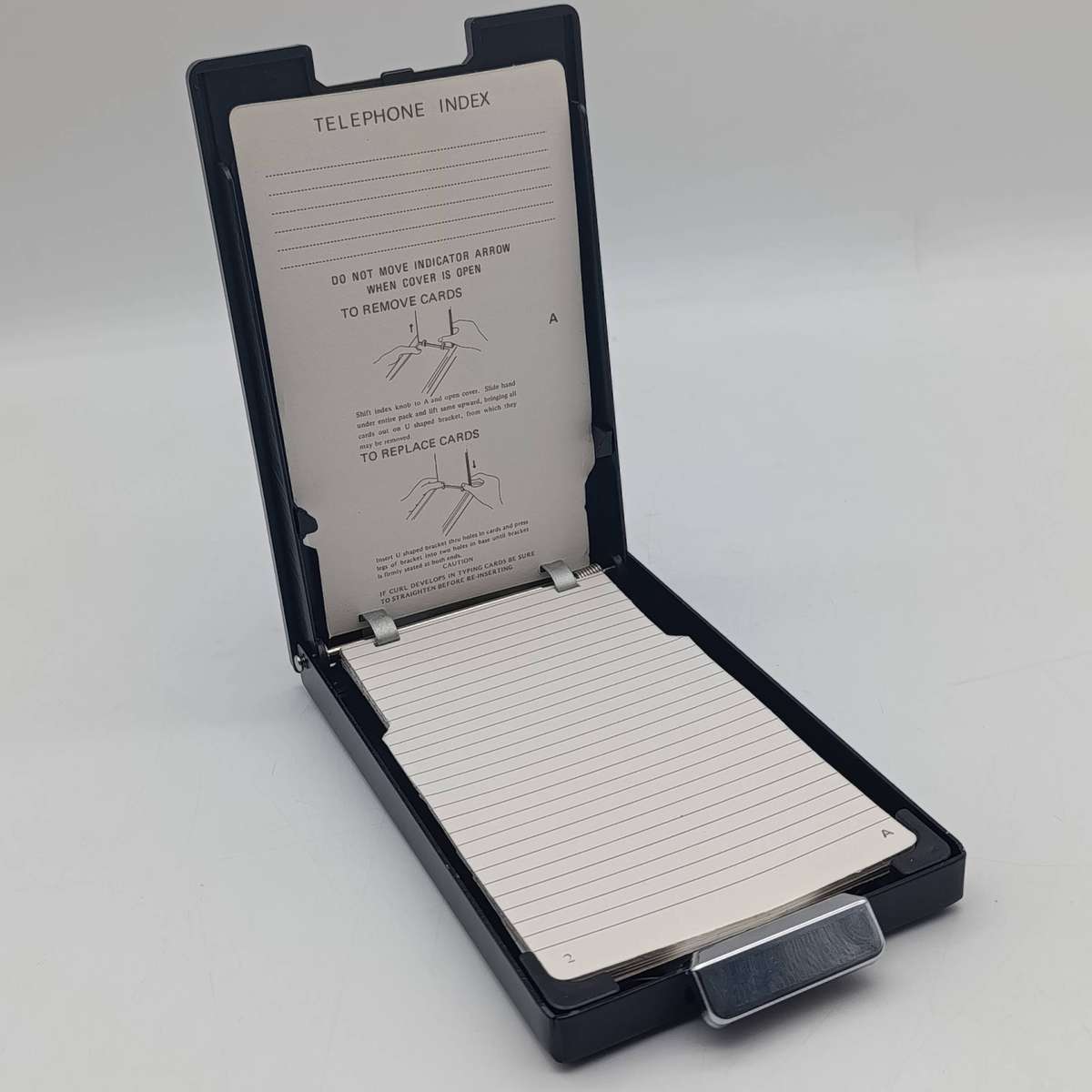 Vintage telephone index booklet holder in original box