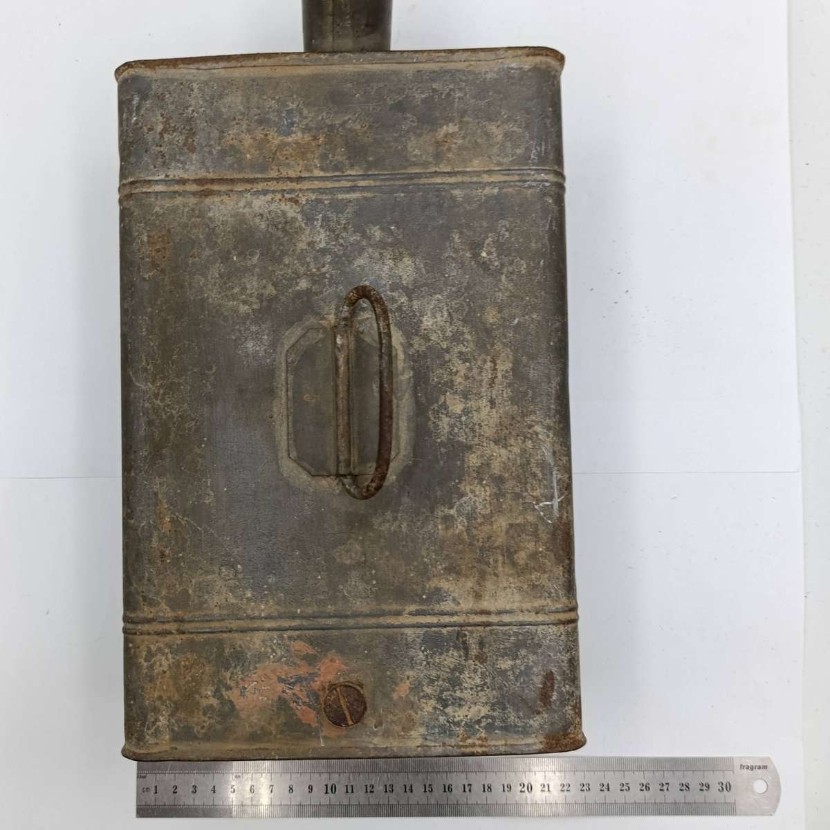 Vintage metal fuel can