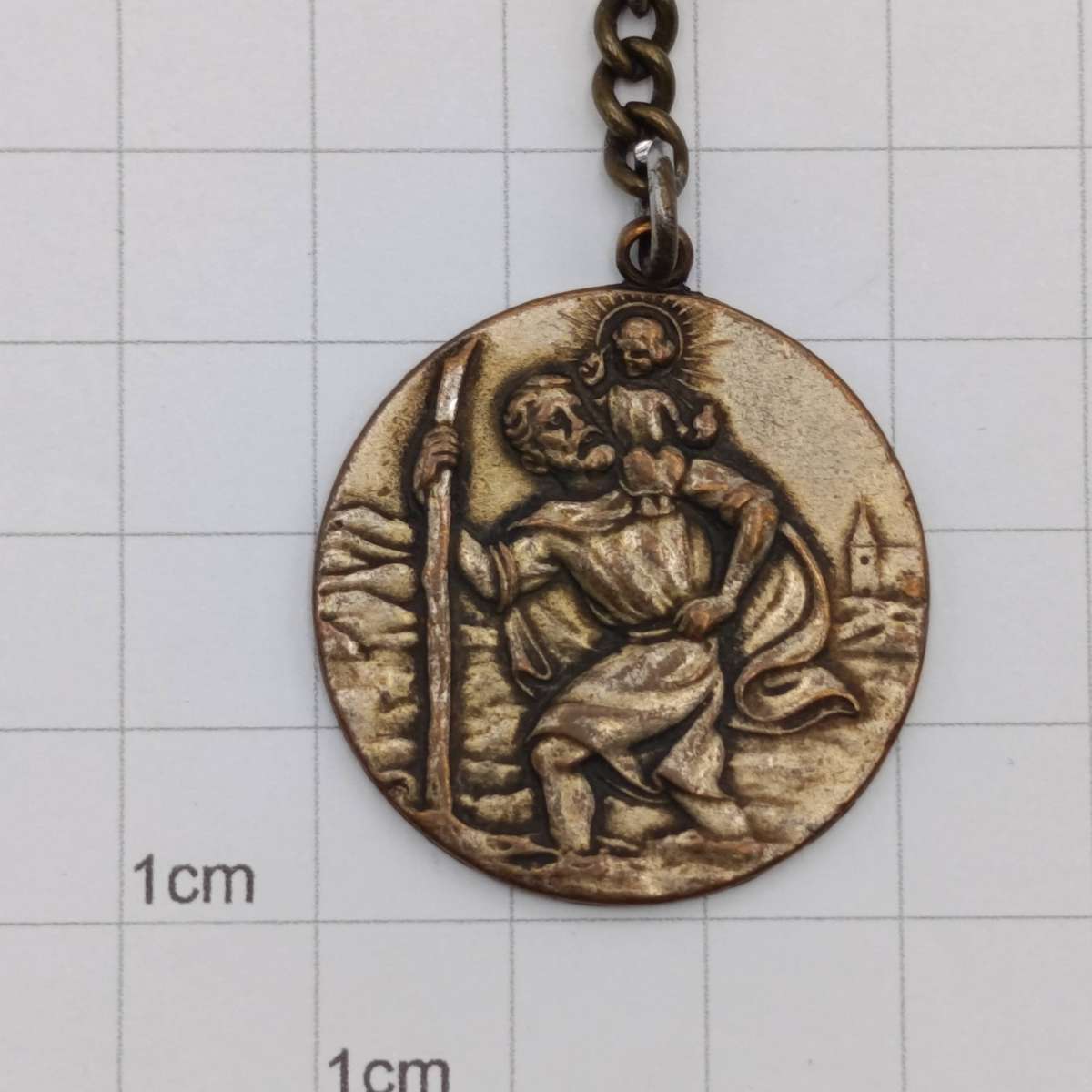 St Christopher bronze medallion