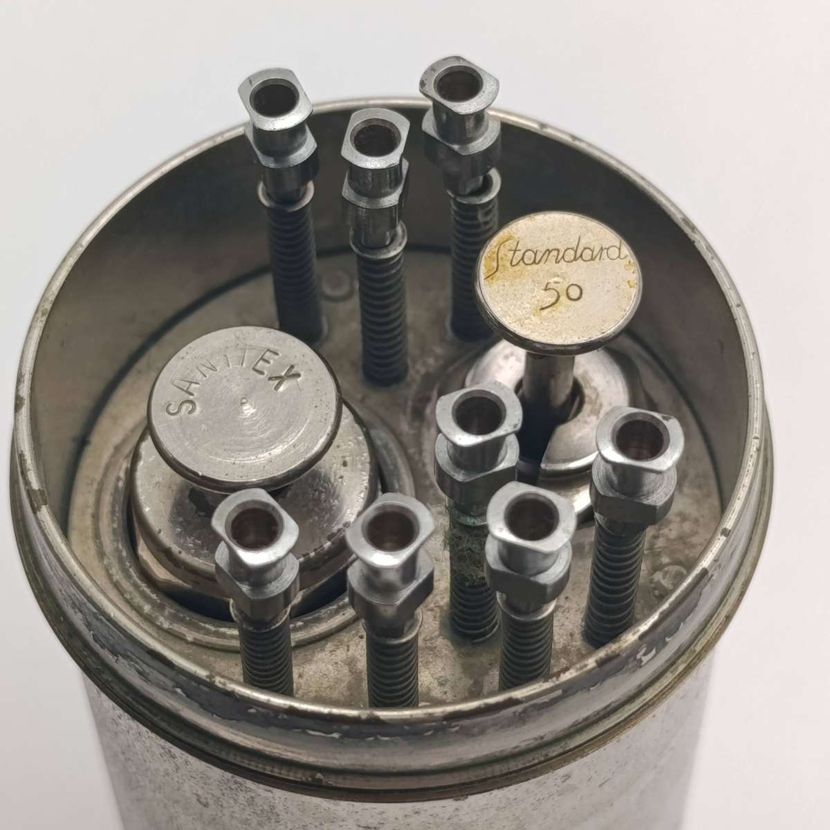 Injection Syringe and Needle kit in stainless holder