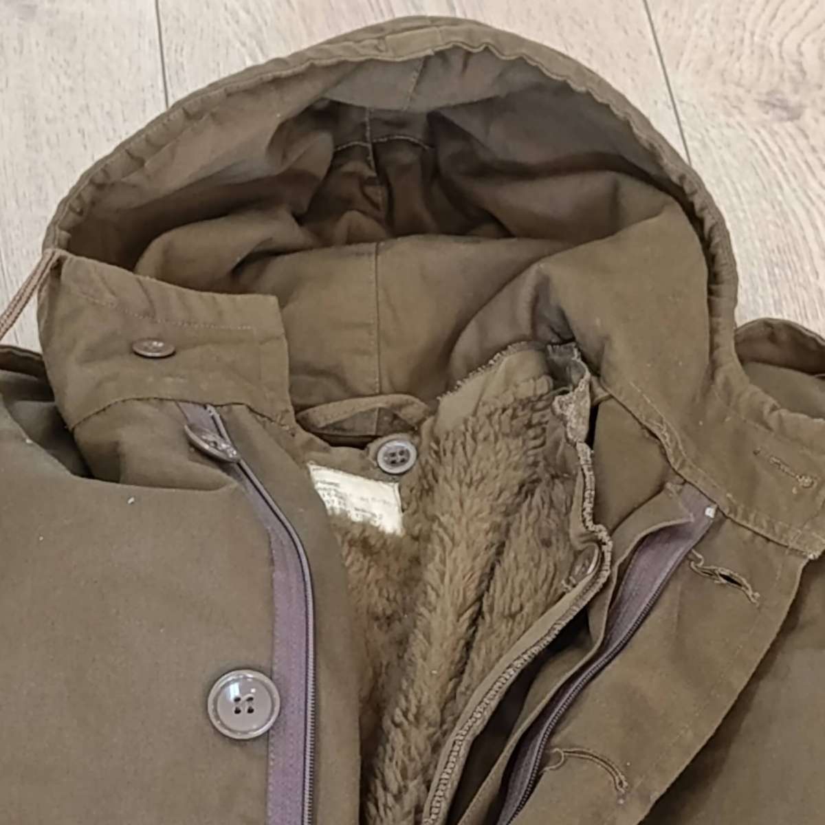 SADF Nutria warm coat Aapjas size RR82 secondhand military jacket