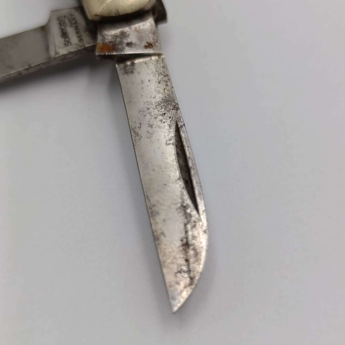 Vintage Solingen 3-blade pocket knife with stag horn handle