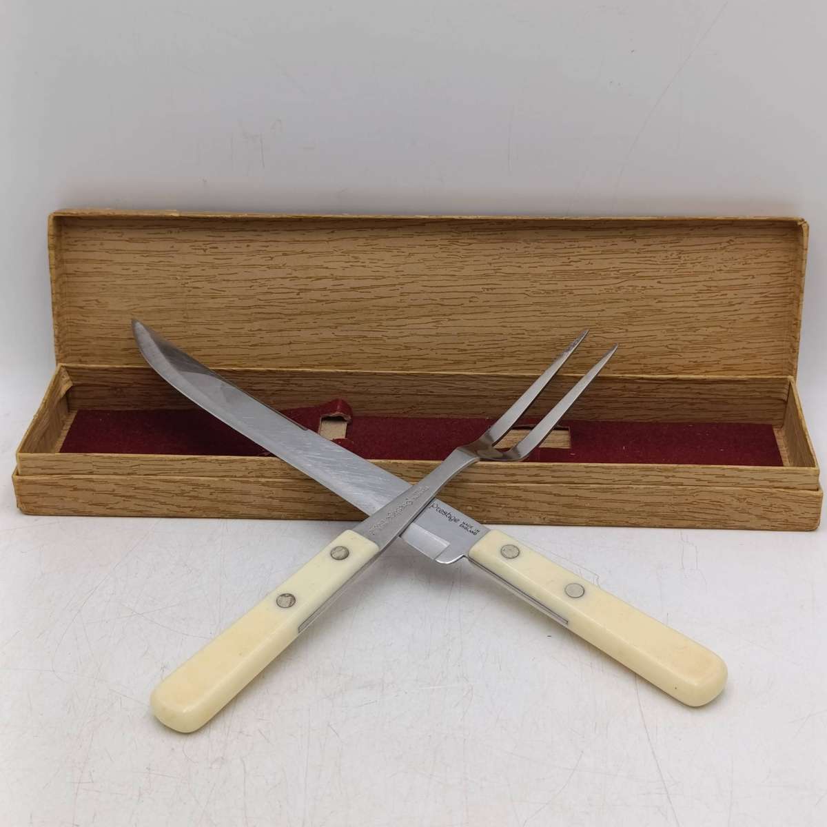 Vintage Prestige meat carving set in box - Secondhand