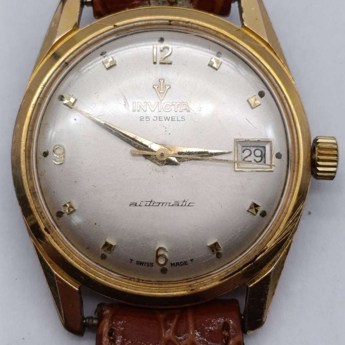 Invicta automatic men's watch with date - secondhand, working condition