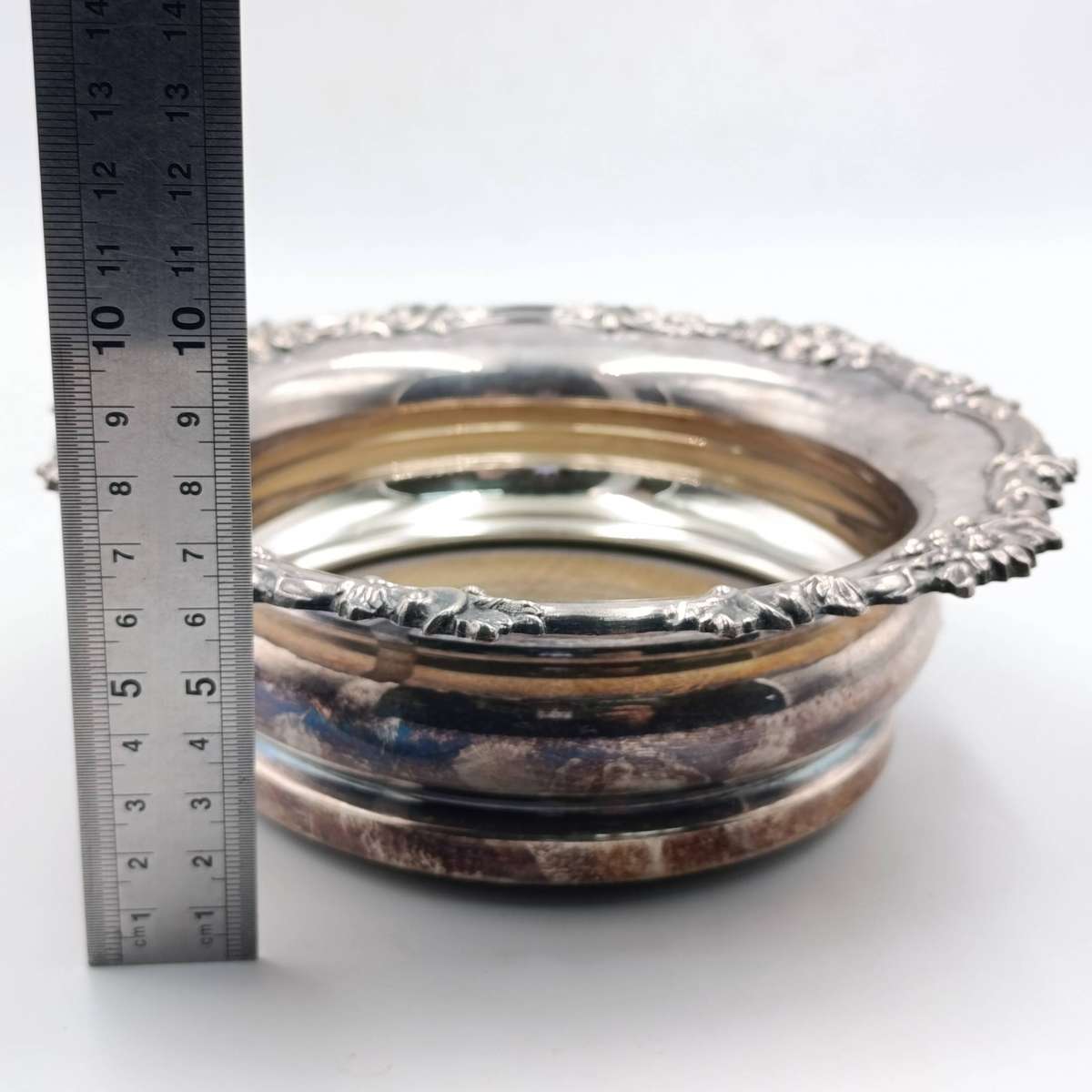 Vintage silverplated Champagne bottle coaster