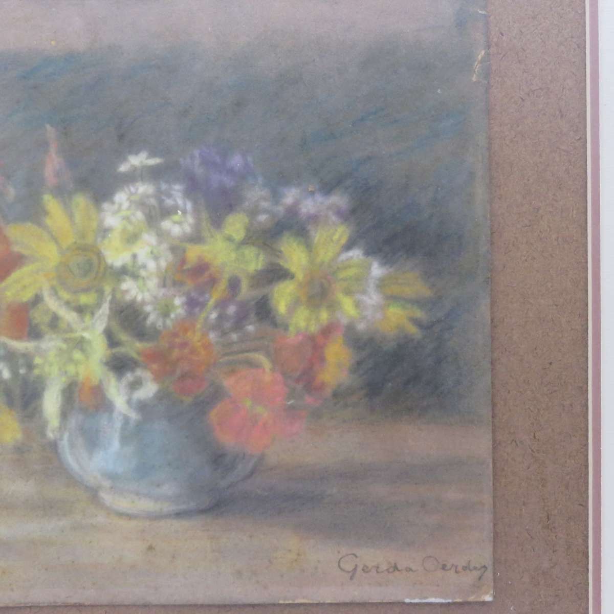 Gerda Oerder still life pastel - wife of Frans Oerder