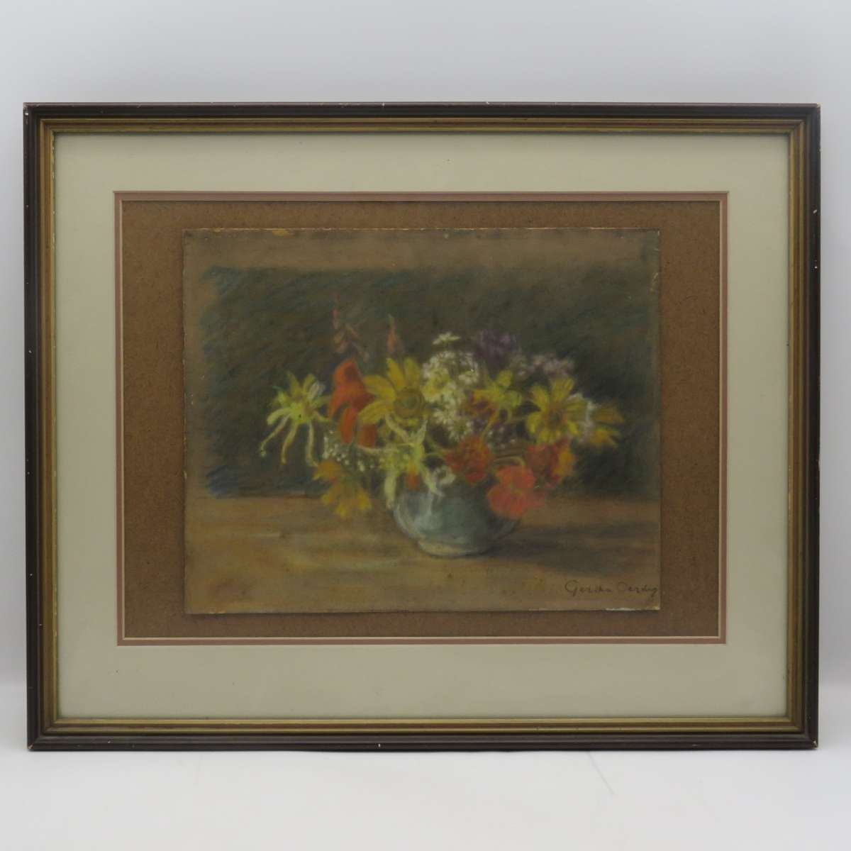 Gerda Oerder still life pastel - wife of Frans Oerder