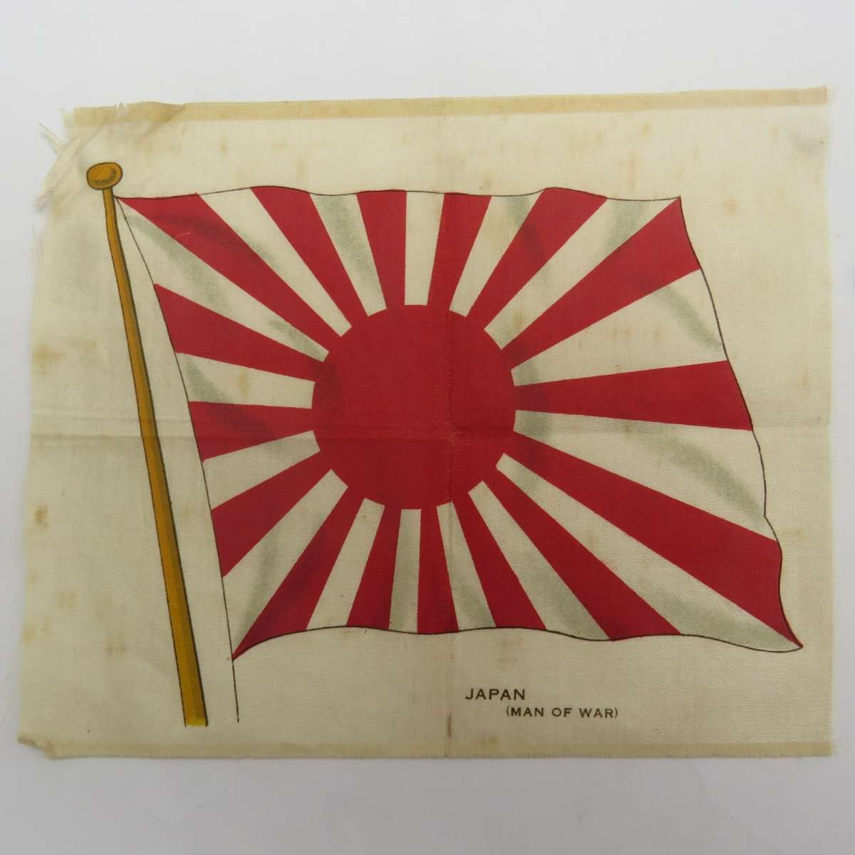 Japan Man of war Vintage flag on silk