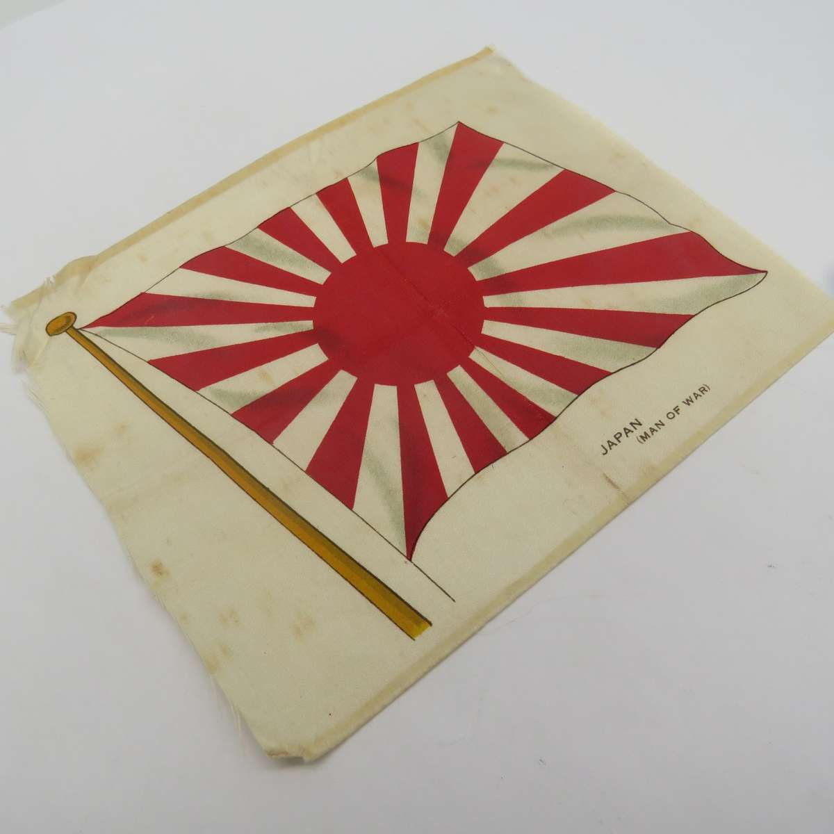 Japan Man of war Vintage flag on silk