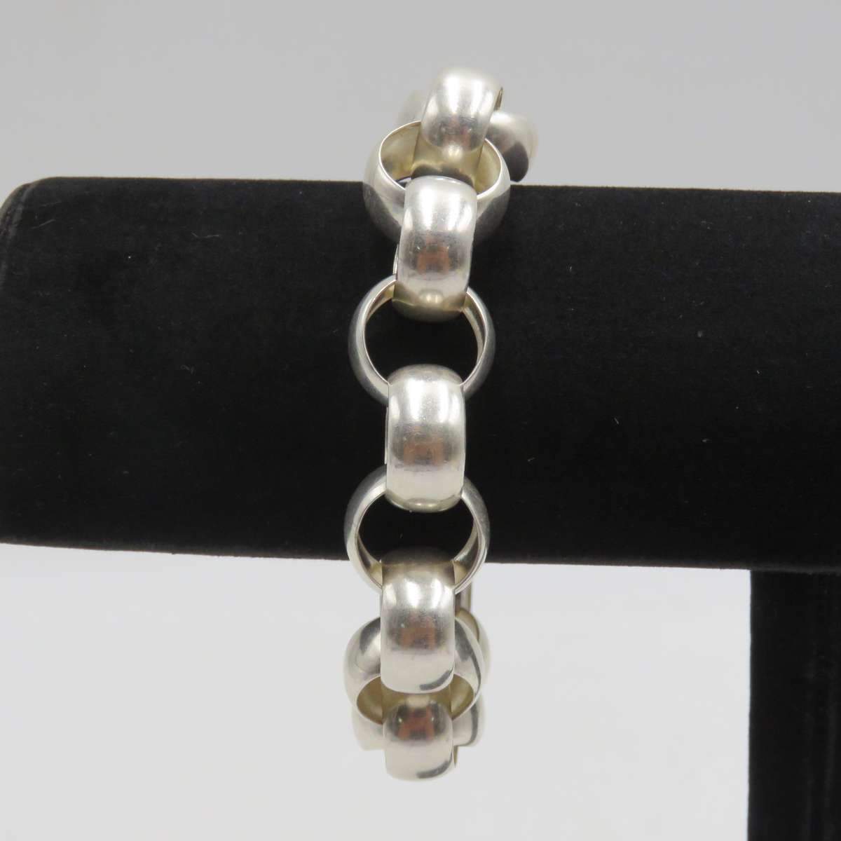 Chunky Belcher chain sterling silver bracelet - weighs 42,6 grams