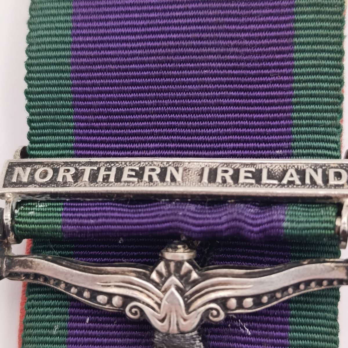 Campaign Service medal with Northern Ireland clasp issued to 24477036 Guardsman CE Channings