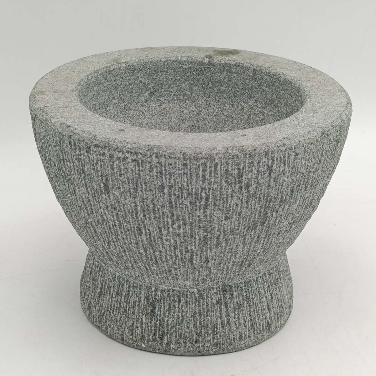 Vintage hand crafted stone mortar and pestle